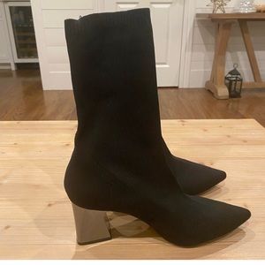 Zara Black high heels boots